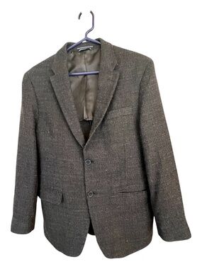 Tommy Hilfiger Classic Men's black flecked textured Two-Button Wool Blazer